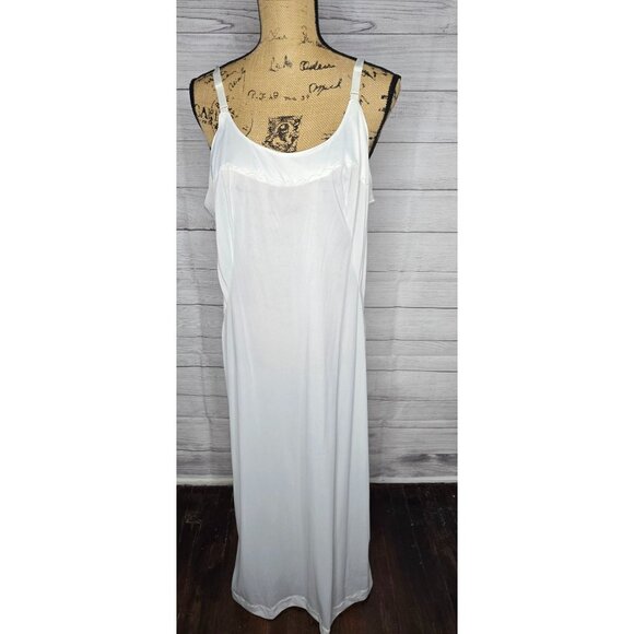 Vintage White Semi Sheer Ethereal Long Night Gown House Dress - Picture 13 of 13
